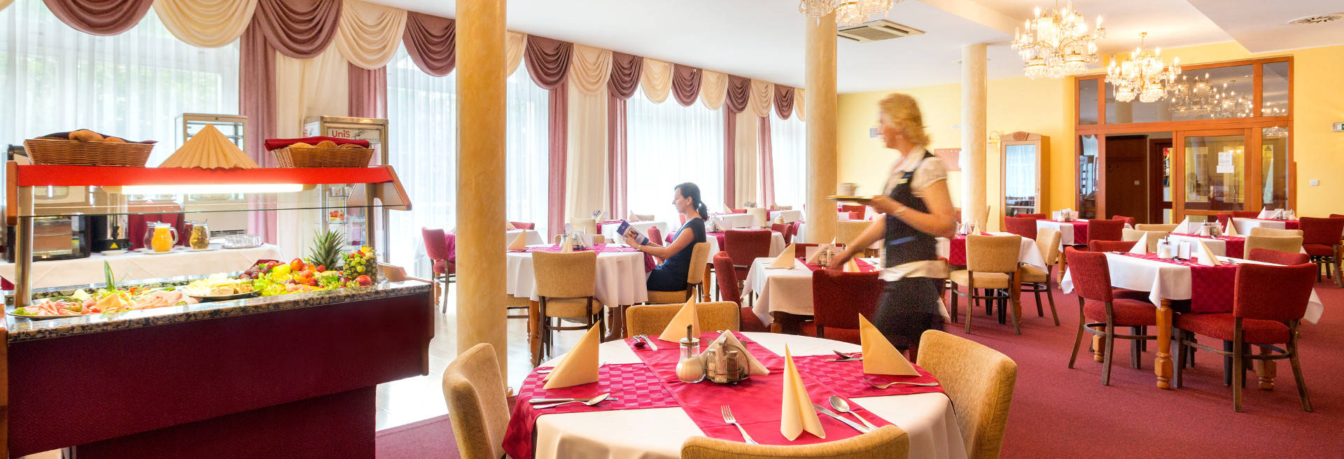 Restaurant in den Hotels MIRAMARE Luhačovice