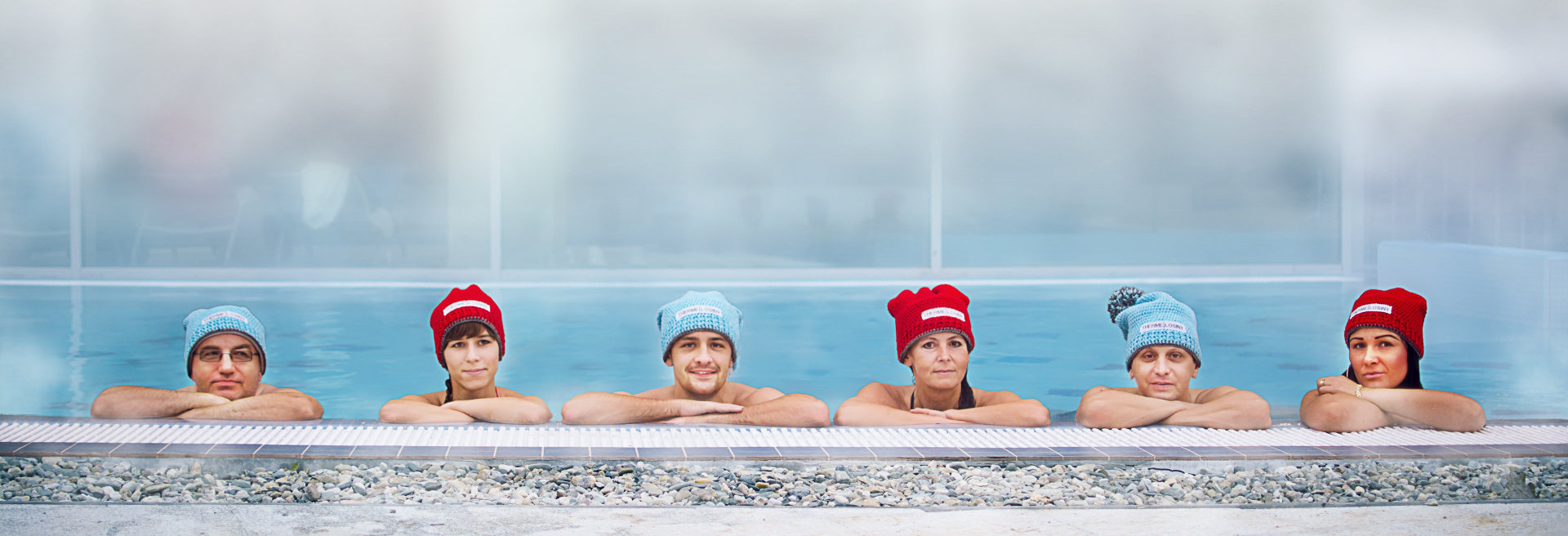 Outdoor pool in thermal park THERME LOSINY